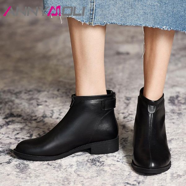 boots annymoli real leather med heel ankle woman chunky shoes zip round toe short female autumn winter black 40
boots annymoli real leather med heel ankle woman chunky shoes zip round toe short female autumn winter black 40