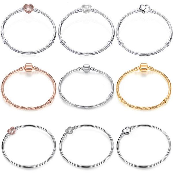 fit pan brand charms bracelets diy beads fine base bracelet for women jewelry original bangle pulseira girl gift, Black
fit pan brand charms bracelets diy beads fine base bracelet for women jewelry original bangle pulseira girl gift, Black