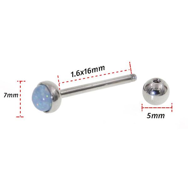 1pc 1.6x16x7mm created opal epoxy tongue oral piercing barbell rings long tongue jewelry body piercing h wmtbaf, Black
1pc 1.6x16x7mm created opal epoxy tongue oral piercing barbell rings long tongue jewelry body piercing h wmtbaf, Black