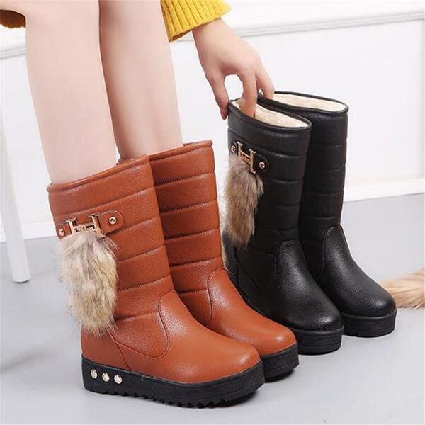 winter boots snow boots women shoes woman fashion wedges mid-calf booties winter short fur botas mujer y3711, Black
winter boots snow boots women shoes woman fashion wedges mid-calf booties winter short fur botas mujer y3711, Black
