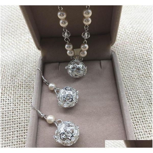 fashion long pearl cages pendants necklaces earrings sets women openwork essential oil diffuser necklace aromatherapy locket charm fzbwl, Silver
fashion long pearl cages pendants necklaces earrings sets women openwork essential oil diffuser necklace aromatherapy locket charm fzbwl, Silver