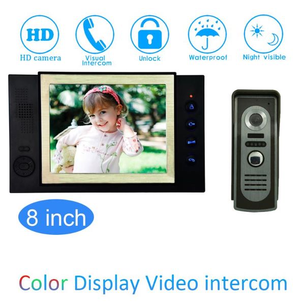8'' color lcd video door phone house garden improvement device wire doorbell door release unlock night vision ir hd camera
8'' color lcd video door phone house garden improvement device wire doorbell door release unlock night vision ir hd camera