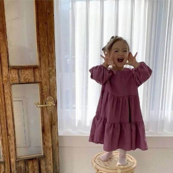 girls dress 2020 autumn new fall dress cotton linen loose long sleeve princess dress for girls kids clothes e202019, Red;yellow
girls dress 2020 autumn new fall dress cotton linen loose long sleeve princess dress for girls kids clothes e202019, Red;yellow