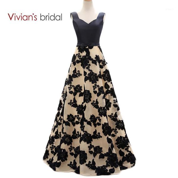 vivian's bridal elegant a line evening dresses satin floral print lace long formal evening gown floor length women party dresses1, White;black
vivian's bridal elegant a line evening dresses satin floral print lace long formal evening gown floor length women party dresses1, White;black