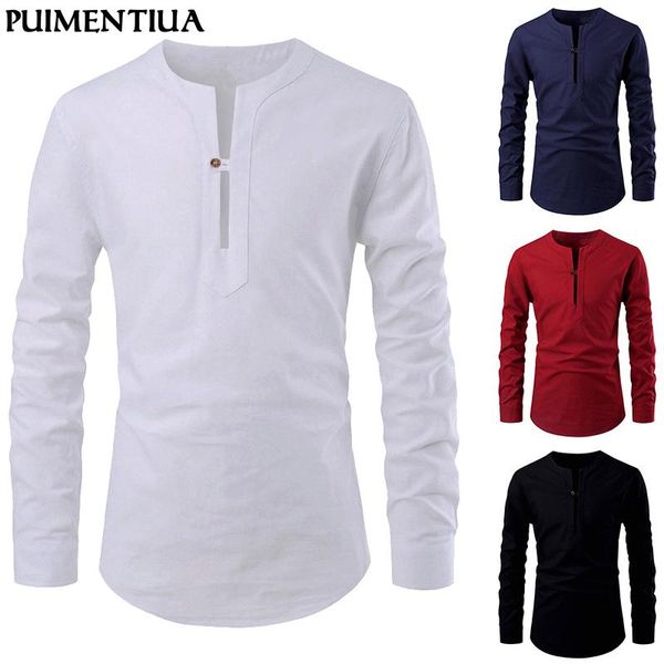 puimentiua 2021 spring men o-neck long sleeve shirt button down fitness solid cotton shirt business party homme top, White;black
puimentiua 2021 spring men o-neck long sleeve shirt button down fitness solid cotton shirt business party homme top, White;black