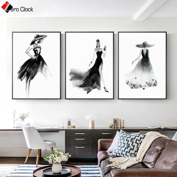 paintings black dress lady print modern wall art nordic poster watercolor canvas painting minimalist pictures for living room decor
paintings black dress lady print modern wall art nordic poster watercolor canvas painting minimalist pictures for living room decor