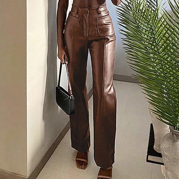 2021 winter women faux leather pants high waist push up pocket stretchy straight leg pants nightclub slim pu trousers, Black;white
2021 winter women faux leather pants high waist push up pocket stretchy straight leg pants nightclub slim pu trousers, Black;white