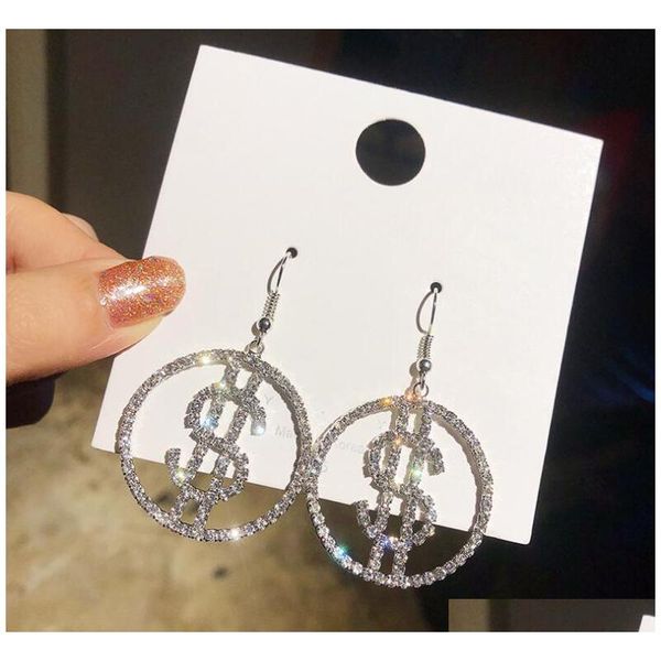 s1012 fashion jewelry dollar sign dangle earrings rhinstone e sqcgon new_dhbest, Silver
s1012 fashion jewelry dollar sign dangle earrings rhinstone e sqcgon new_dhbest, Silver