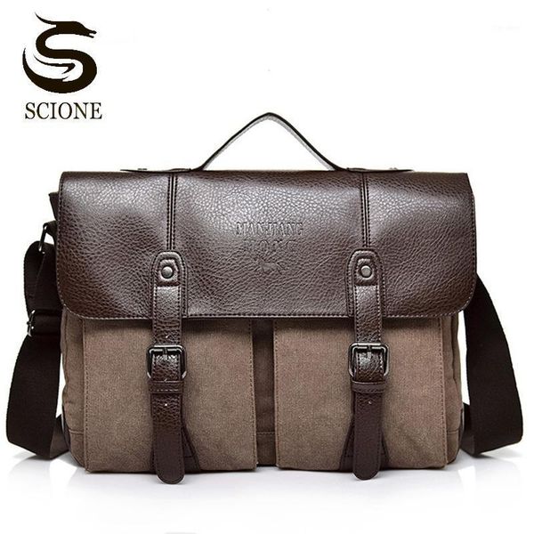 briefcases men's canvas leather briefcase male casual vintage shoulder bags bussiness messenger bag travel crossbody lapxa123m1
briefcases men's canvas leather briefcase male casual vintage shoulder bags bussiness messenger bag travel crossbody lapxa123m1