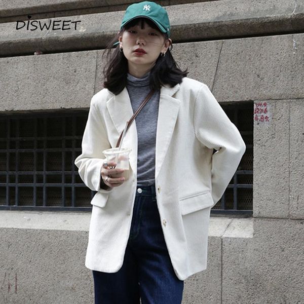women's suits & blazers suit collar solid coat woman korean long-sleeved single-breasted slim women simplicity loose corduroy women, White;black
women's suits & blazers suit collar solid coat woman korean long-sleeved single-breasted slim women simplicity loose corduroy women, White;black