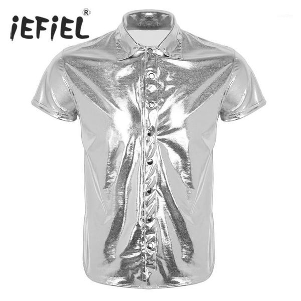 iefiel mens moto fashion clubwear patent leather short sleeves shirt undershirt for male costumes night party streetwear1, White;black
iefiel mens moto fashion clubwear patent leather short sleeves shirt undershirt for male costumes night party streetwear1, White;black
