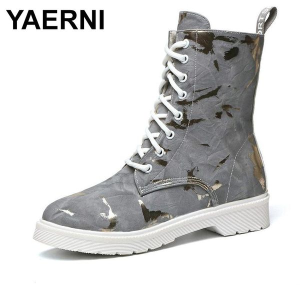 yaernigray winter mid-calf warm boots for women new flat platform boots punk for women bootse1264, Black
yaernigray winter mid-calf warm boots for women new flat platform boots punk for women bootse1264, Black