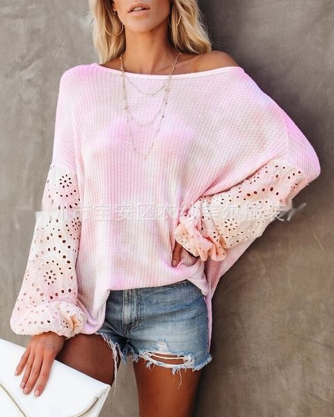 6etc8 base autumn women's tie-dyed hollow shoulder embroidered lantern sleeve pullover pulloverlantern pullover long sleeve 2020 shirt, White
6etc8 base autumn women's tie-dyed hollow shoulder embroidered lantern sleeve pullover pulloverlantern pullover long sleeve 2020 shirt, White