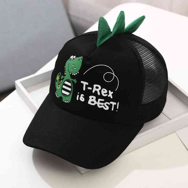 kids baby cartoon dinosaur embroidered letter printed cap harajuku fashion boys girls baseball caps peaked hat, Blue;gray