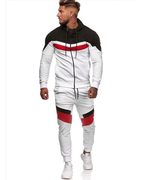 men's jogging suits fashion trend color matching hoodies running sports pants casual fitness sportswear, Gray
men's jogging suits fashion trend color matching hoodies running sports pants casual fitness sportswear, Gray