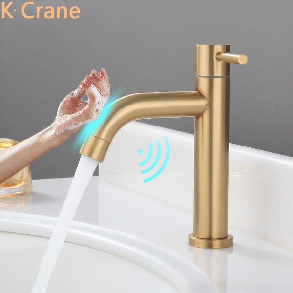 gold touch faucets bathroom smart sensor tap single cold battery electric torneira banheiro stainless steel brush basin faucet
gold touch faucets bathroom smart sensor tap single cold battery electric torneira banheiro stainless steel brush basin faucet