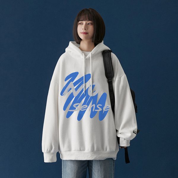 2021 new autumn and winter the new listing plus velvet wholesale loose of tide brands male hoodies i2ec, Black 
2021 new autumn and winter the new listing plus velvet wholesale loose of tide brands male hoodies i2ec, Black