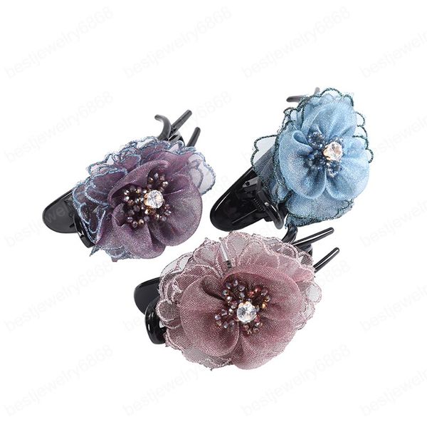 women fashion hairpin with fabric flowers hair claw chiffon flowers hair accessories hair clips duckbill clip headwear, Slivery;golden
women fashion hairpin with fabric flowers hair claw chiffon flowers hair accessories hair clips duckbill clip headwear, Slivery;golden