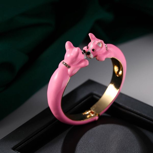 tuliper puppy dog bangle for women enamel animal cuff bracelet party jewelry korean fashion pulsera femme kpop pink gold 0930, Black
tuliper puppy dog bangle for women enamel animal cuff bracelet party jewelry korean fashion pulsera femme kpop pink gold 0930, Black