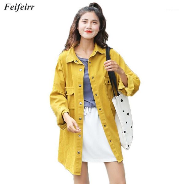 2018 spring autumn new korean fashion loose long cowboy jacket female large size casual sweet student bf harajuku jacket1, Black;brown
2018 spring autumn new korean fashion loose long cowboy jacket female large size casual sweet student bf harajuku jacket1, Black;brown