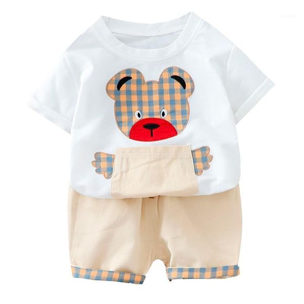 summer boy korean version of cartoon embroidered bear short-sleeved t-shirt + shorts suit1, White
summer boy korean version of cartoon embroidered bear short-sleeved t-shirt + shorts suit1, White