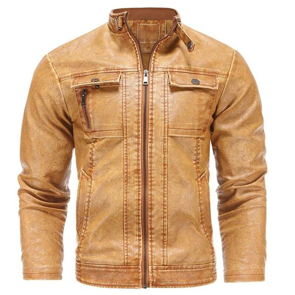 men's leather jacket winter autumn thick motorcycle pu leather jackets stand collar windproof coat male, Black
men's leather jacket winter autumn thick motorcycle pu leather jackets stand collar windproof coat male, Black