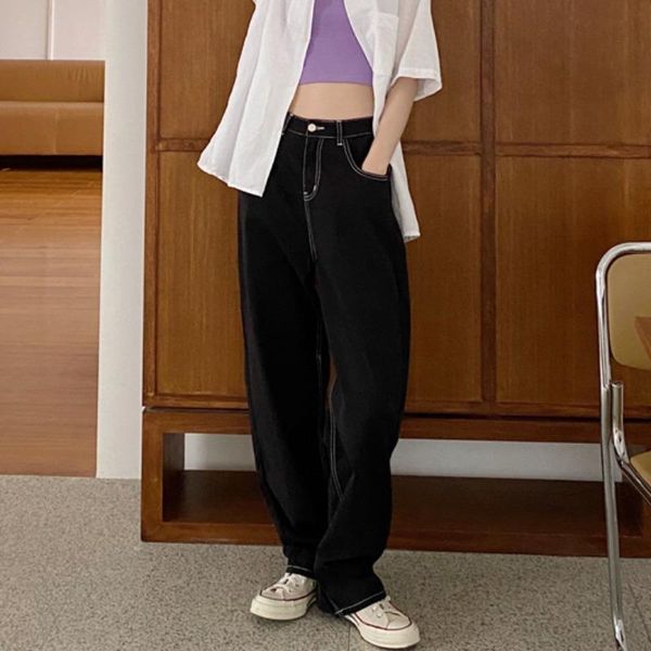 women's jeans loose for women 2021 high waist vintage solid color patchwork harajuku streetwear trousers straight pants, Blue
women's jeans loose for women 2021 high waist vintage solid color patchwork harajuku streetwear trousers straight pants, Blue