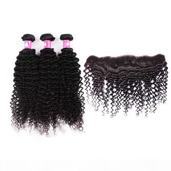 8a virgin brazilian more deep curly hair bundles with lace frontal closure peruvian human hair weave with frontal closure forawme part, Black
8a virgin brazilian more deep curly hair bundles with lace frontal closure peruvian human hair weave with frontal closure forawme part, Black