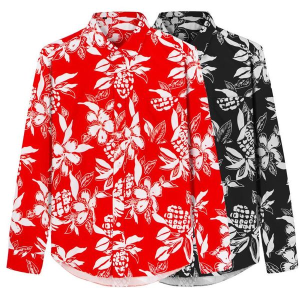 men's casual shirts fashion trendy brand high-end personality printing non-iron cotton long-sleeved red slim shirt, White;black
men's casual shirts fashion trendy brand high-end personality printing non-iron cotton long-sleeved red slim shirt, White;black