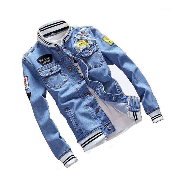 mcikkny spring autumn denim jacket men ripped patchwork hole jean jackets male slim fit cotton coat light blue plus size s-5xl1, Black;brown
mcikkny spring autumn denim jacket men ripped patchwork hole jean jackets male slim fit cotton coat light blue plus size s-5xl1, Black;brown