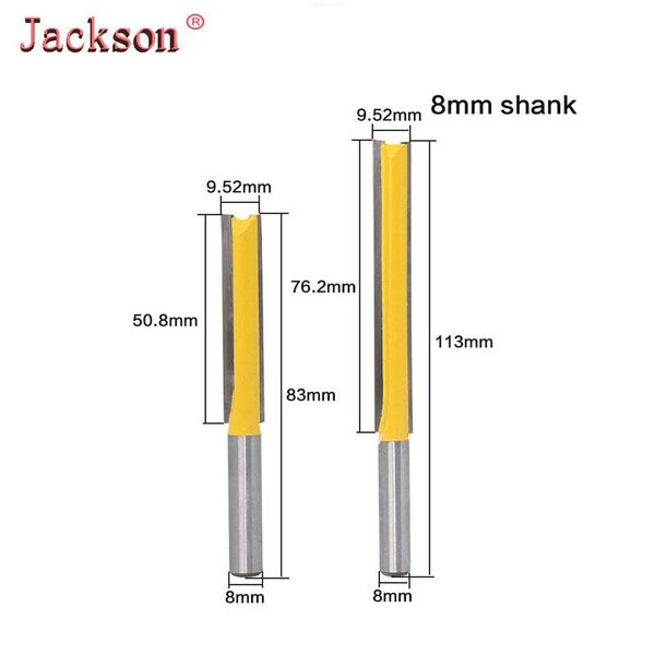 new 2 pc straight/dado router bit 1/2" dia. x 3" length - 8" shank woodworking cutter wood cutting tool
new 2 pc straight/dado router bit 1/2" dia. x 3" length - 8" shank woodworking cutter wood cutting tool