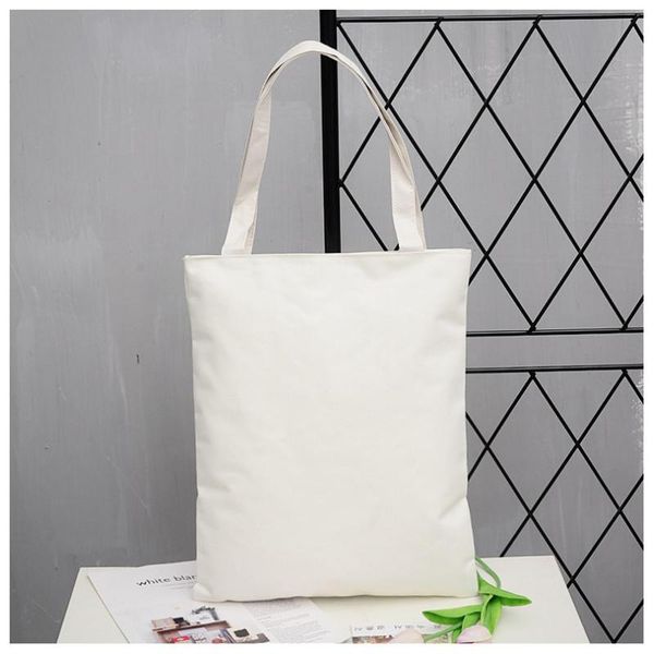 single shoulder bag canvas printing casual shopping bags simple student handbag