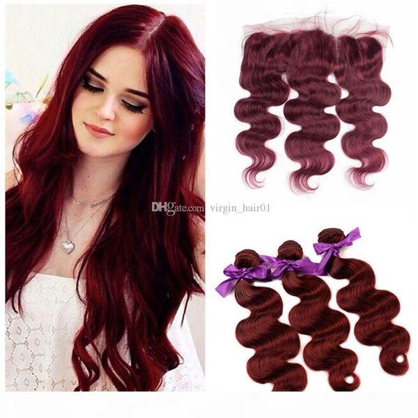 wine red human hair bundles with lace frontal malaysian virgin human hair 3 bundles with 13*4 lace frontal pre plucked 99j virgin hair, Black;brown
wine red human hair bundles with lace frontal malaysian virgin human hair 3 bundles with 13*4 lace frontal pre plucked 99j virgin hair, Black;brown