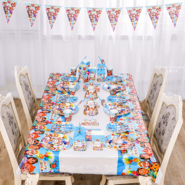 16styles/pack cartoon cocomelon printed birthday tablecloth flag balloon cake inserts sets baby kids birthday party supplies ly118d
16styles/pack cartoon cocomelon printed birthday tablecloth flag balloon cake inserts sets baby kids birthday party supplies ly118d