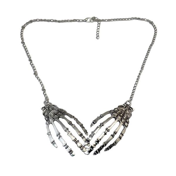 new women gothic skull necklace statement jewelry chain hip hop punk rock christmas halloween gift for men women, Silver
new women gothic skull necklace statement jewelry chain hip hop punk rock christmas halloween gift for men women, Silver