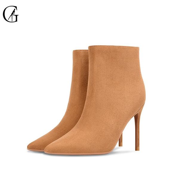 goxeou women's short boots flock 4 colors pointed toe thin heels party office fashion ladies shoes size size 32-46, Black
goxeou women's short boots flock 4 colors pointed toe thin heels party office fashion ladies shoes size size 32-46, Black