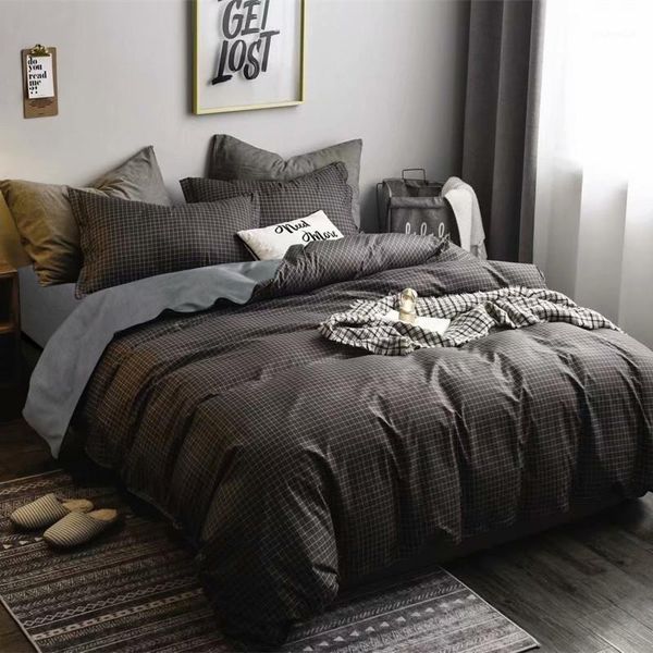 2/3pc us size duvet cover set grid bed linen blue microfiber green shipping bedcloth solid l pink set drop wholesale bedding1
2/3pc us size duvet cover set grid bed linen blue microfiber green shipping bedcloth solid l pink set drop wholesale bedding1