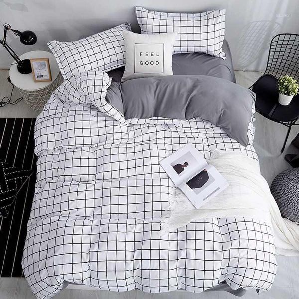 bonenjoy size bedding set white color black plaid microfiber reactive printed king size bed linen sets for bedroom kit1
bonenjoy size bedding set white color black plaid microfiber reactive printed king size bed linen sets for bedroom kit1