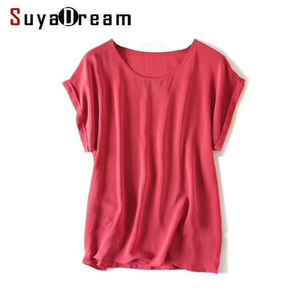 women real silk t shirt short sleeved candy color chiffon loose shirt 100% natural silk basic plus size y200109, White
women real silk t shirt short sleeved candy color chiffon loose shirt 100% natural silk basic plus size y200109, White
