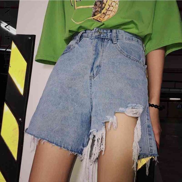 shengpalae streetwear hole ripped short jeans womens summer high waist loose straight denim shorts female tide, White;black
shengpalae streetwear hole ripped short jeans womens summer high waist loose straight denim shorts female tide, White;black