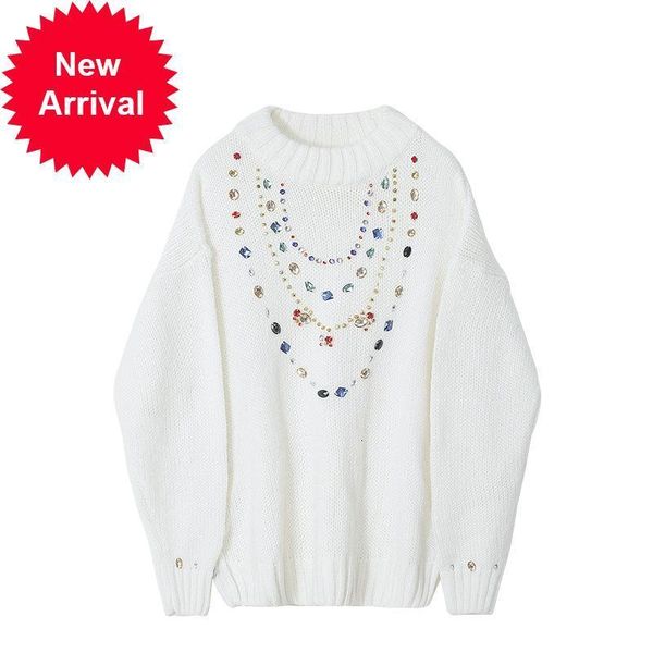 high 2021 new quality white curly diamond mohair hair lazy woman's style soft wax wool sweater design brand c8sj, White;black
high 2021 new quality white curly diamond mohair hair lazy woman's style soft wax wool sweater design brand c8sj, White;black