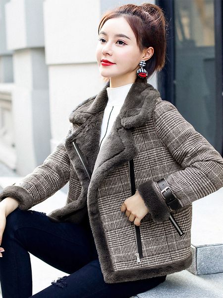 2021 new lapel new product fashion plaid fur one casual and versatile temperament age-reducing short jacket ky1c, Black;brown
2021 new lapel new product fashion plaid fur one casual and versatile temperament age-reducing short jacket ky1c, Black;brown
