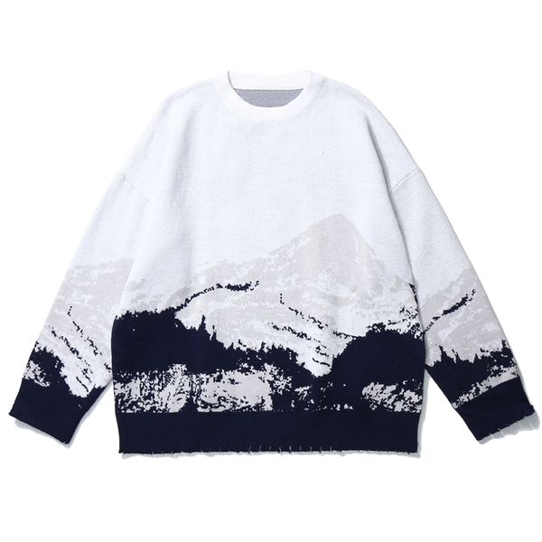 snow mountain men knitted sweater harajuku men clothing hip hop pullover men streetwear sweater oversize loose knitwear 201221, White;black
snow mountain men knitted sweater harajuku men clothing hip hop pullover men streetwear sweater oversize loose knitwear 201221, White;black