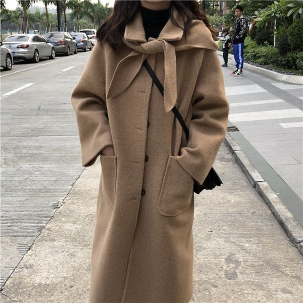 woollen overcoat women's autumn winter 2020 new korean medium length loose and thickened tweed coat with versatile temperament, Black
woollen overcoat women's autumn winter 2020 new korean medium length loose and thickened tweed coat with versatile temperament, Black