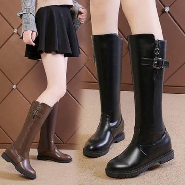 2020 winter new ladies fashion boots wild comfortable plus velvet belt buckle long tube flat bottom with female boots, Black
2020 winter new ladies fashion boots wild comfortable plus velvet belt buckle long tube flat bottom with female boots, Black