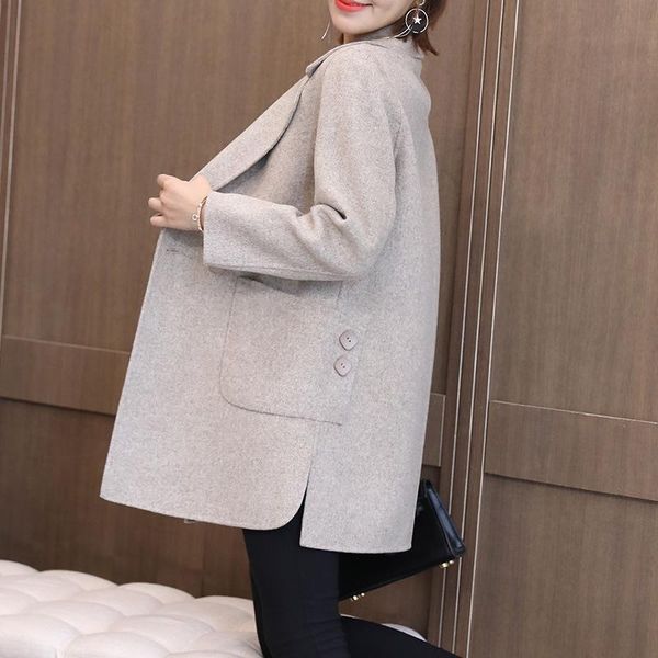 double side cashmere small tweed coat women's middle long woolen coat mom with cashmere medium new in 2020, Black
double side cashmere small tweed coat women's middle long woolen coat mom with cashmere medium new in 2020, Black