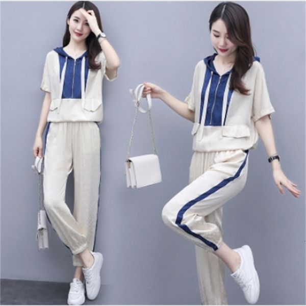clothes of two female casual korean training sets summer 2-piece assembly and pair femme deux parts lk3j, White
clothes of two female casual korean training sets summer 2-piece assembly and pair femme deux parts lk3j, White