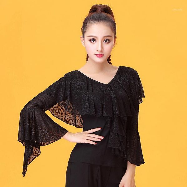 ballroom modern ruffle v-neck latin dance clothes for women/female dancers,practice costume performance wear ye02121, Black;red
ballroom modern ruffle v-neck latin dance clothes for women/female dancers,practice costume performance wear ye02121, Black;red