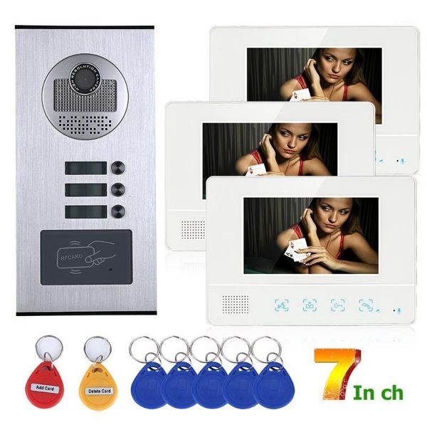video door phones 3 units apartment intercom system phone kit 7 inch monitor with rfid keyfobs for household1
video door phones 3 units apartment intercom system phone kit 7 inch monitor with rfid keyfobs for household1