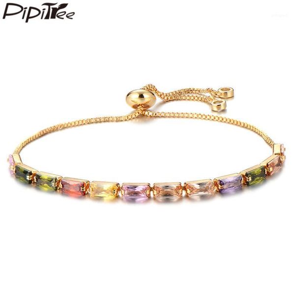 charm bracelets pipitree cubic zirconia tennis bracelet femme adjustable chain cz for women wedding jewelry gift pulseras mujer1, Golden;silver
charm bracelets pipitree cubic zirconia tennis bracelet femme adjustable chain cz for women wedding jewelry gift pulseras mujer1, Golden;silver